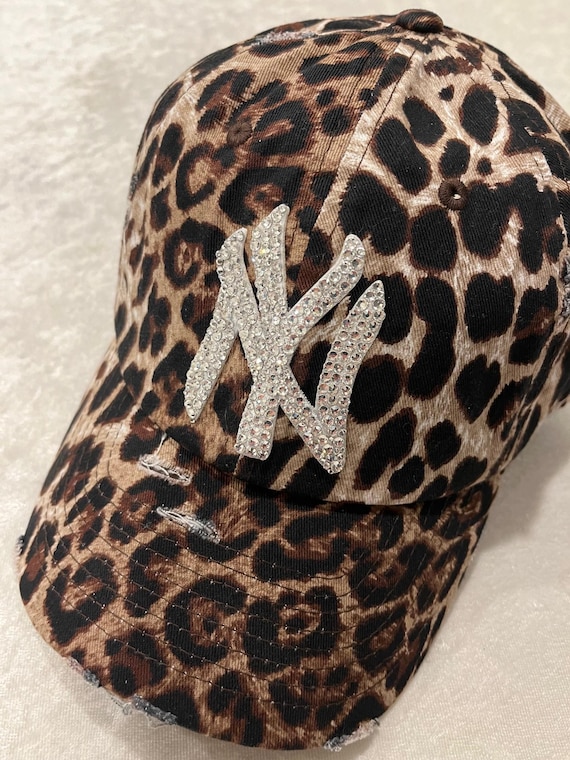 Y2K Sequin Leopard Print Hat Gold Black Mob Wife McBling Glam Statement Cap Vtg Sequined Leopard Print Adjustable Baseball Cap Gold | eBay main image 4