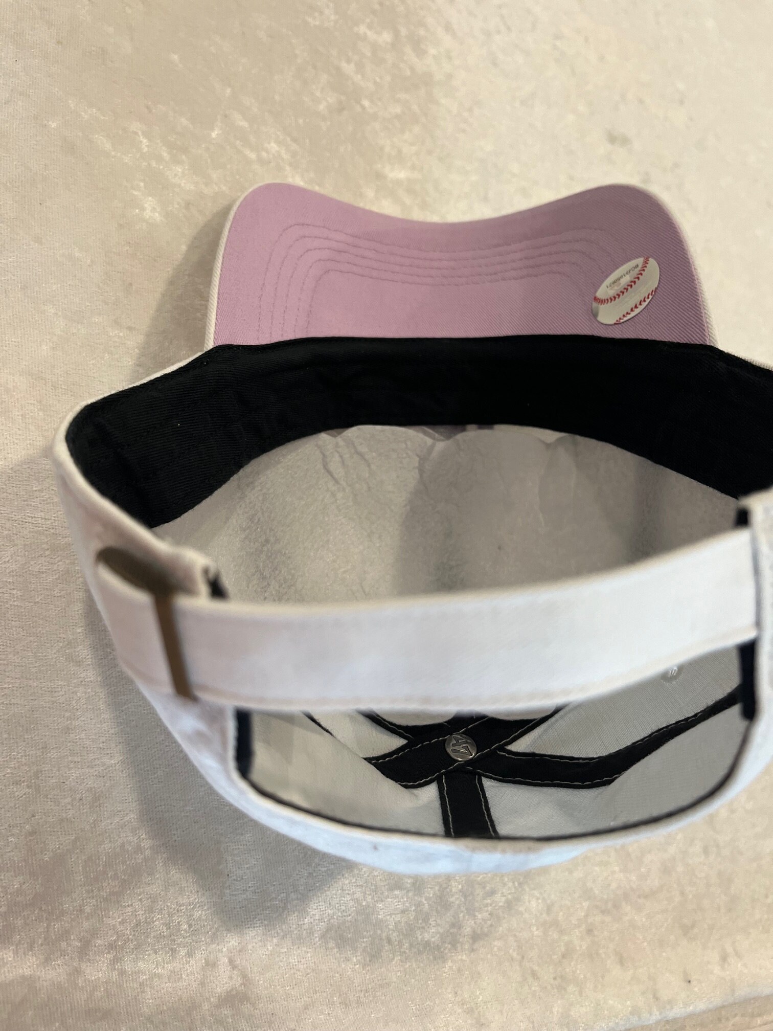 SD Padres White/tanzanite Bling Hat Hand Jeweled With