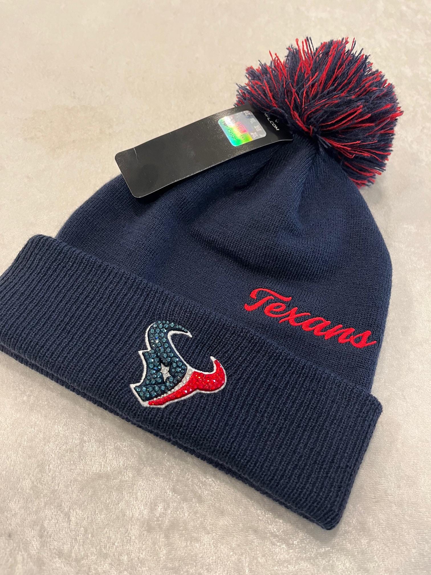 Houston Texans Navy Blue Sequin Star Football Hat Cap New Era Women main image 4