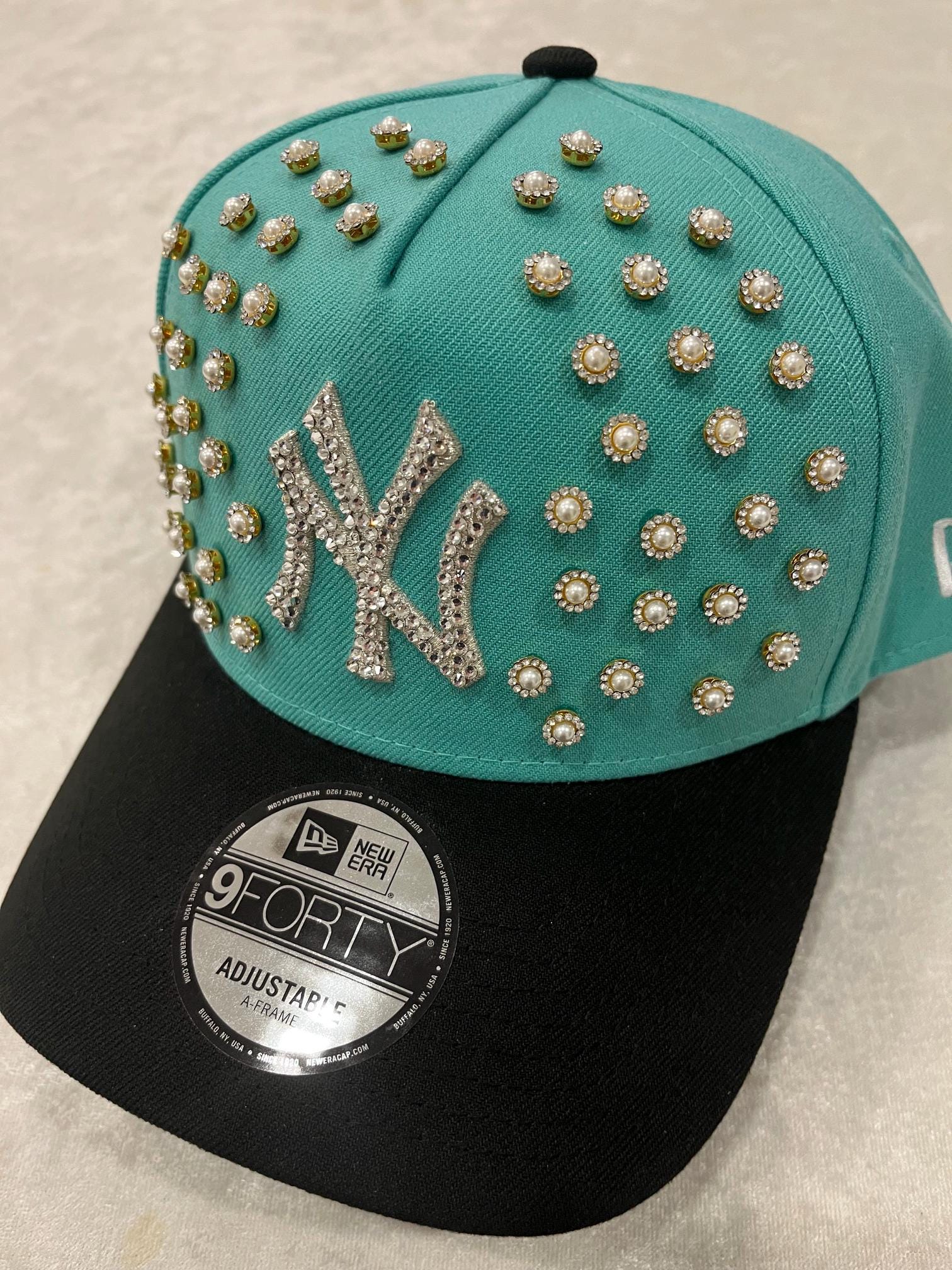 New Era Ny Black Cap - Etsy