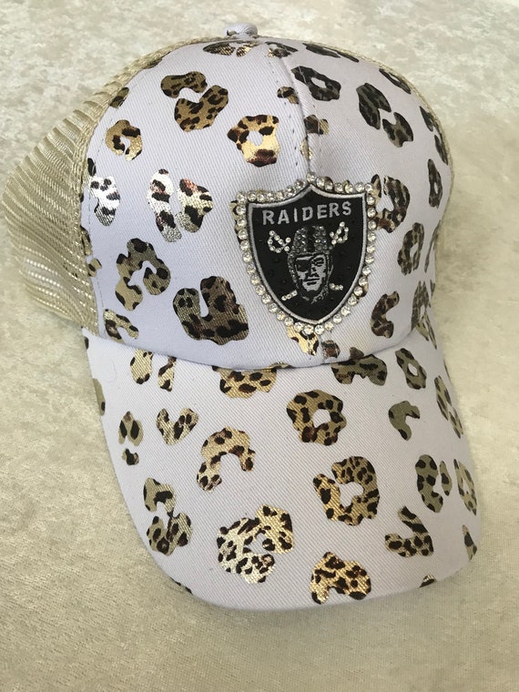 Gold Leopard on white Ponytail Hat Gold Leopard on white Ponytail Hat