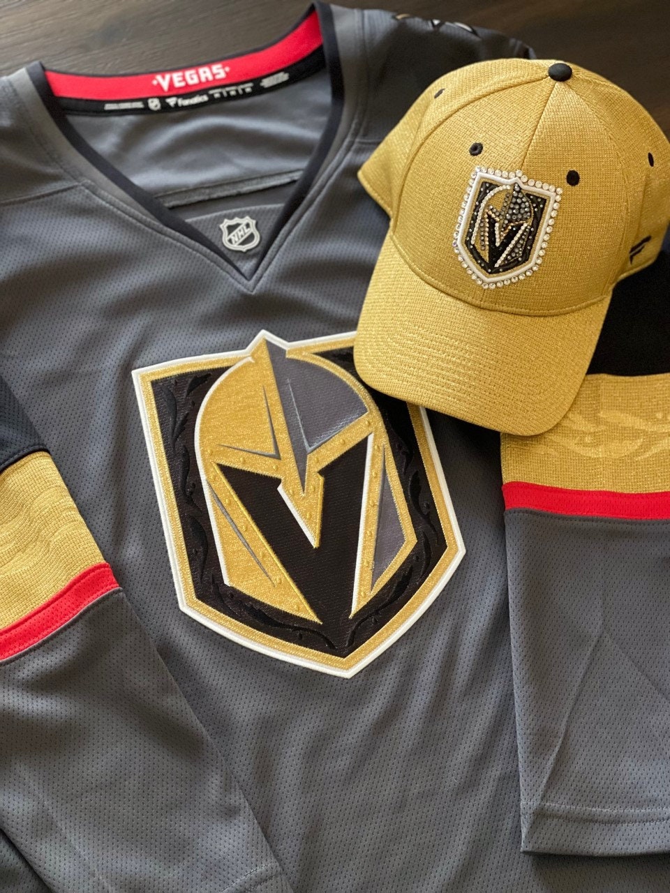 Golden knights gold hat Clearance