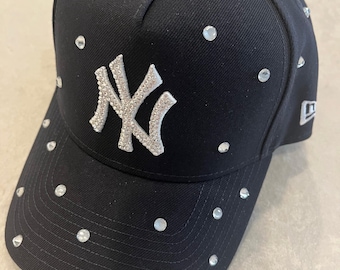 NY Yankees Bling Navy Hat Hand Jeweled With Swarovski  display picture 1