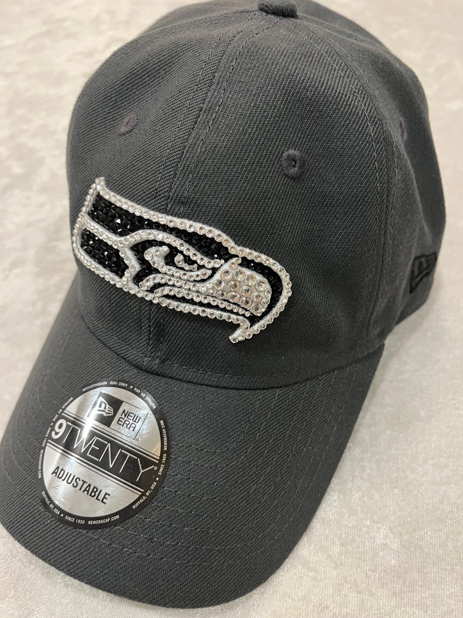 SEATTLE SEAHAWKS Rhinestone Bling Hat: Hand-jeweled With 340 SWAROVSKI ...