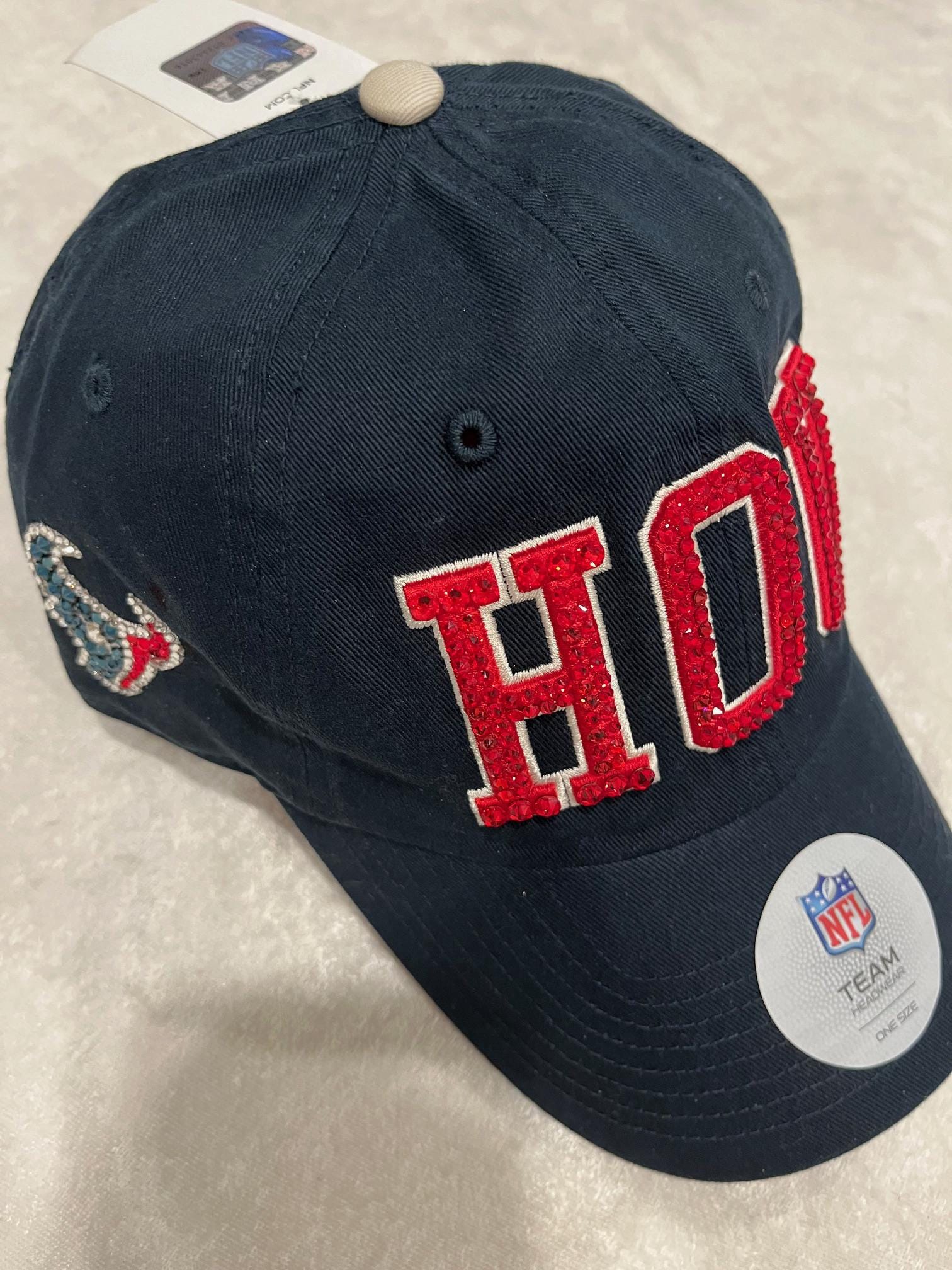 Houston Texans Blue Bling Hat: Hand-jeweled Swarovski  display picture 1