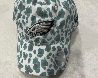 PHILADELPHIA EAGLES Rare Hat: Ivory Leopard Hand-jeweled  display picture 2