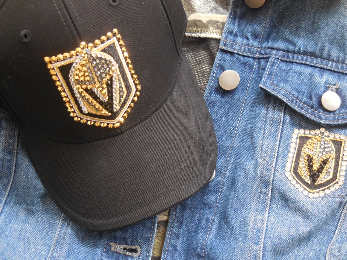 Las Vegas Golden Knights Hat VGK Custom Cap With Hand Jeweled Etsy