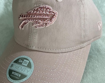 BUFFALO BILLS Pink Bling Hat:  Hand-Jeweled Pink SWAROVSKI Crystals