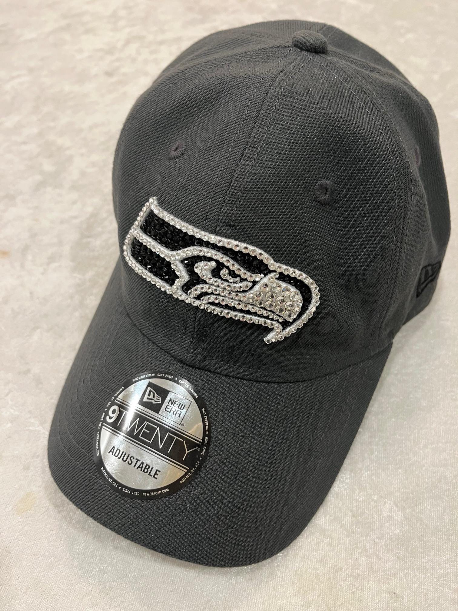 SEATTLE SEAHAWKS Rhinestone Bling Hat: Hand-jeweled With 340 SWAROVSKI ...