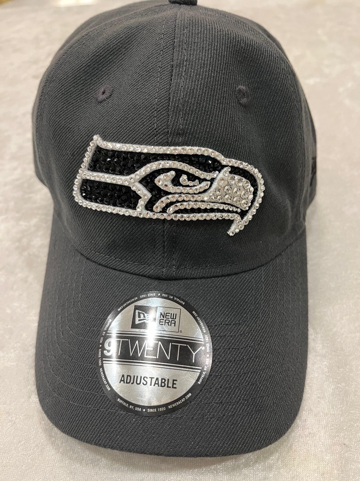 SEATTLE SEAHAWKS Rhinestone Bling Hat: Hand-jeweled With 340 SWAROVSKI ...