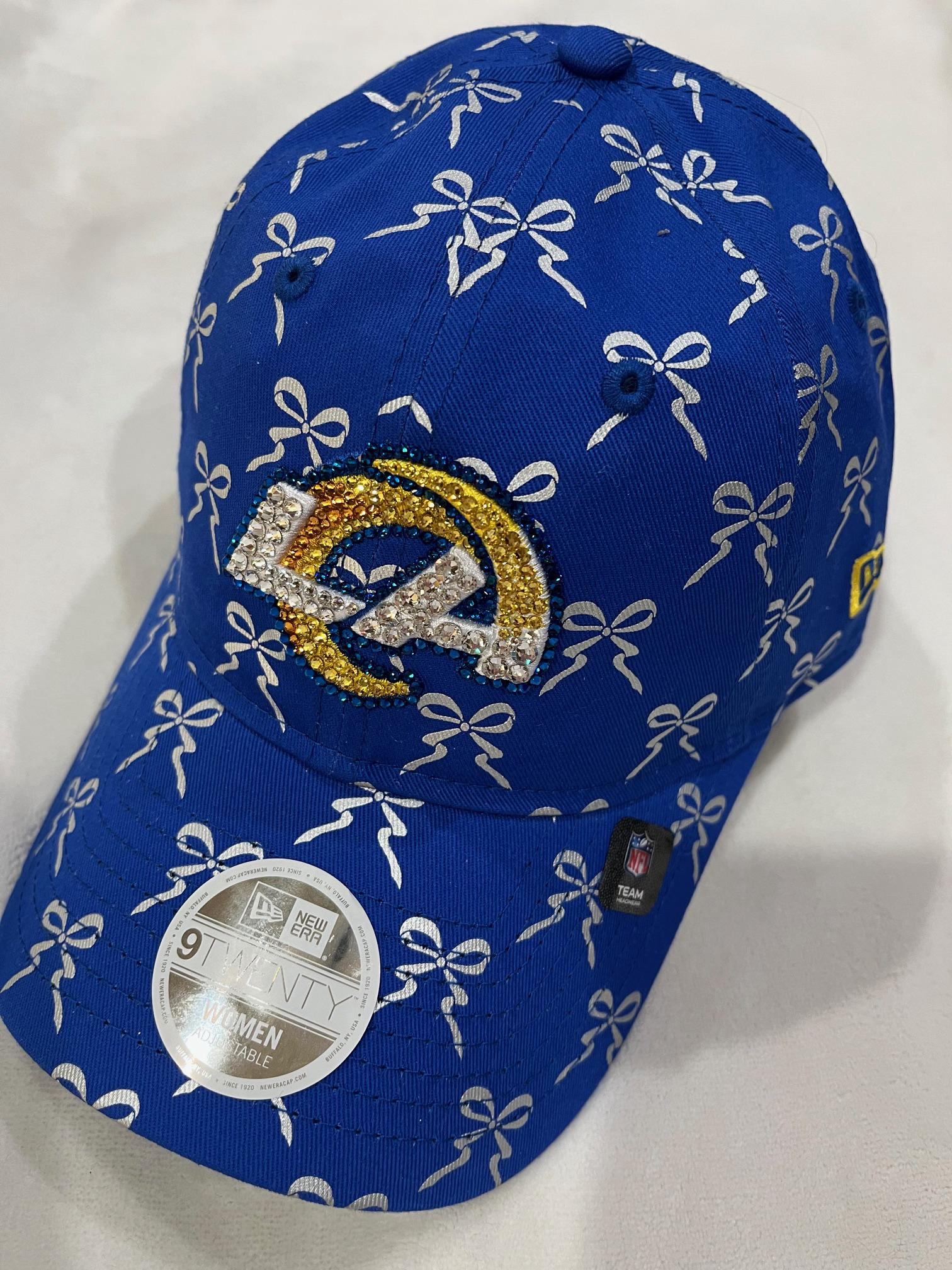NFL St. Louis Rams Official Hat with Swarovski Rhinestone Bling St Louis Rams Womens Ball Cap Hat NFL 47 Brand Black Gold  main image 4