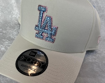 New Women’s Bling LA Dodgers Swarovski Hat (White) Los Angeles Dodgers Blingy Sports Hat - Etsy main image 4