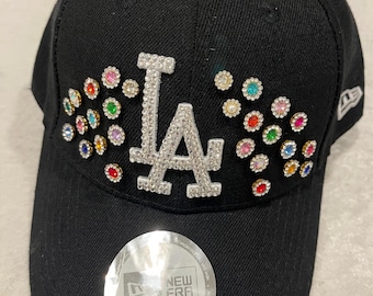 New Women’s Bling LA Dodgers Swarovski Hat (White) Los Angeles Dodgers Blingy Sports Hat - Etsy main image 3