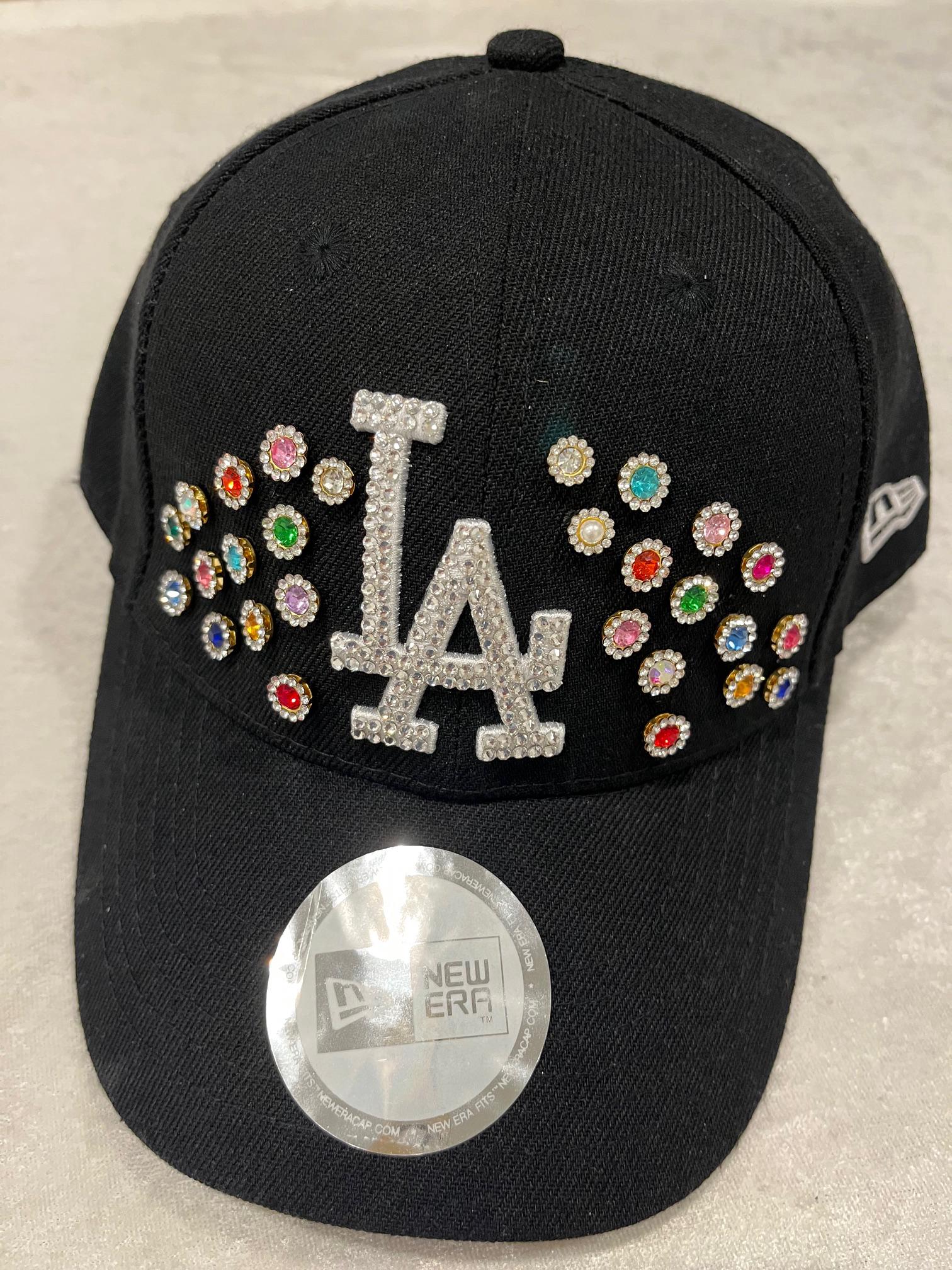 Los Angeles Dodgers Black Bling Hat: Hand-jeweled Swarovski Crystals LA ...