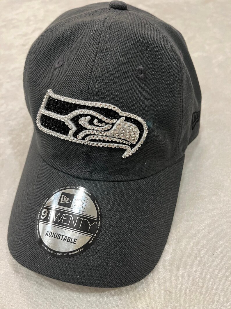 SEATTLE SEAHAWKS Rhinestone Bling Hat: Hand-jeweled With 340 SWAROVSKI ...