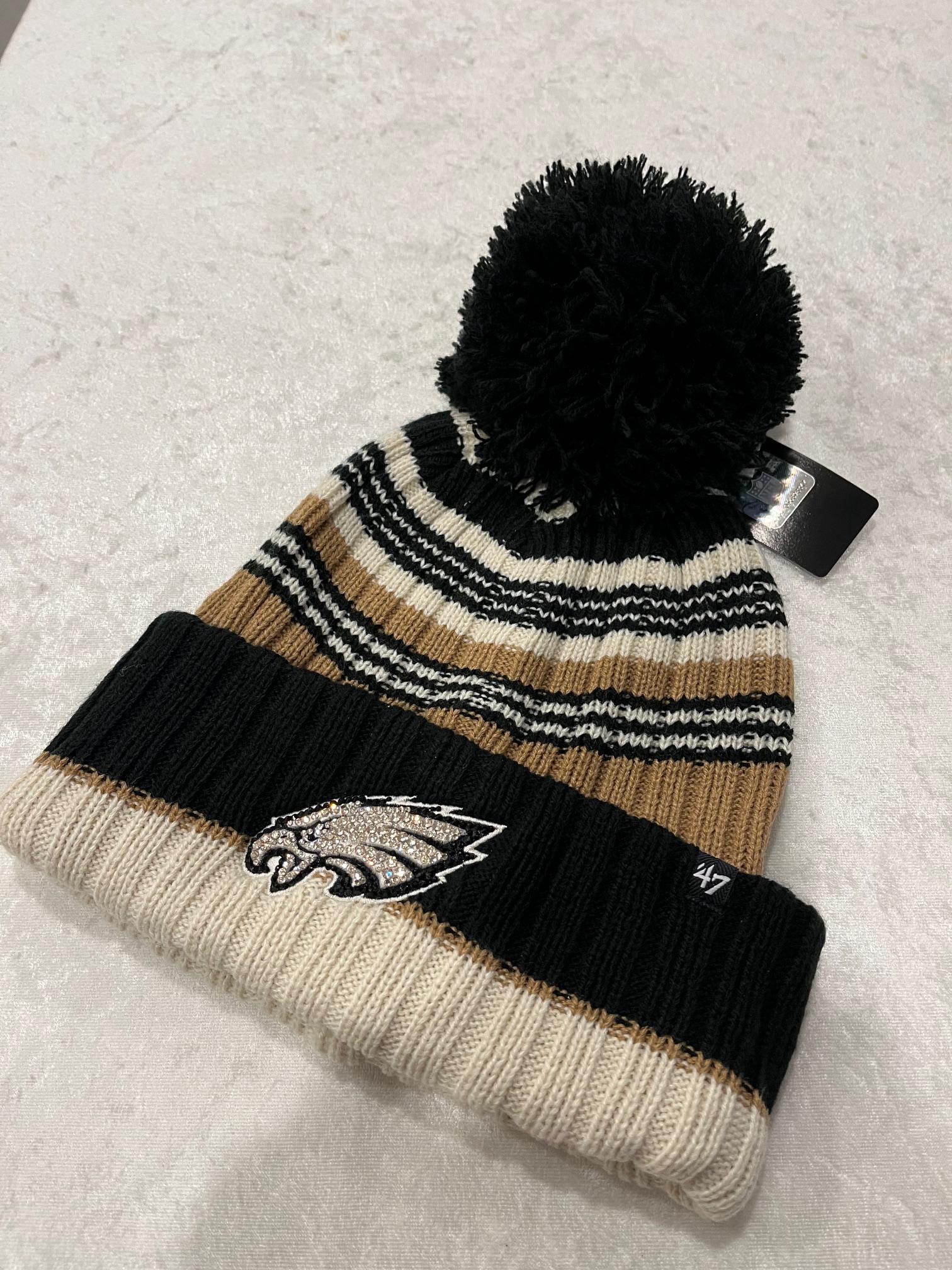 47 Philadelphia Eagles Black Sequin Cap featuring an embroidered sequined logo Bling Eagles Cap - Etsy main image 3