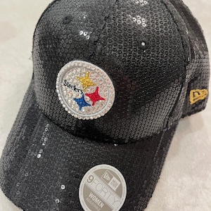 Steelers ladies \' Black and White Cap with Rhinestones Pittsburgh Steelers  main image 4
