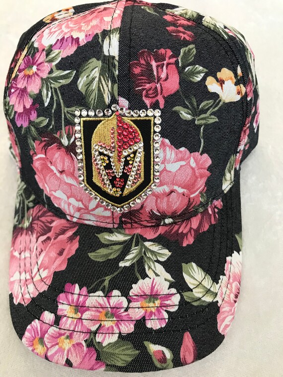 VGK BLACK Flower Hat Custom 