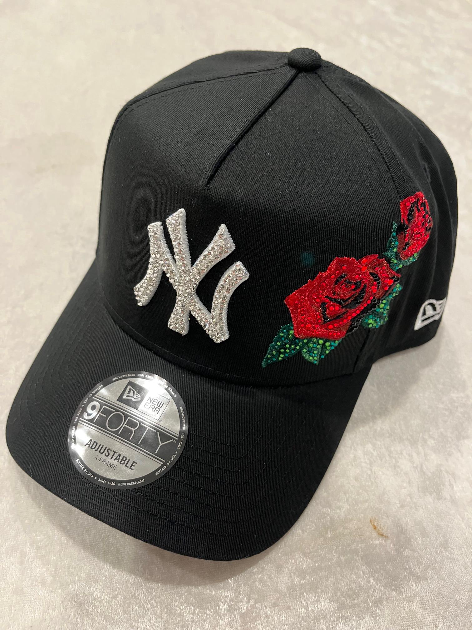 NWT Handmade In My Heart Faded Black Distressed Bling Cap With Crystal Burst Dandy Hat  main image 3