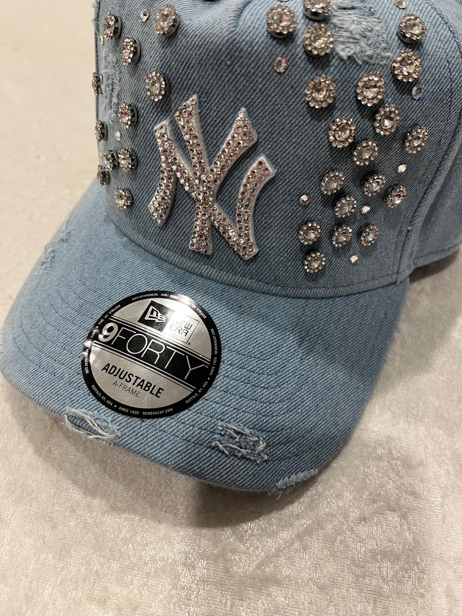 Dodgers Blue hand Embellished Baseball Cap Our Best Sellers ?✨ we can make your Fave Team main image 3