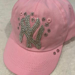 Pink Rhinestone Yankee Hats - Etsy display picture 3
