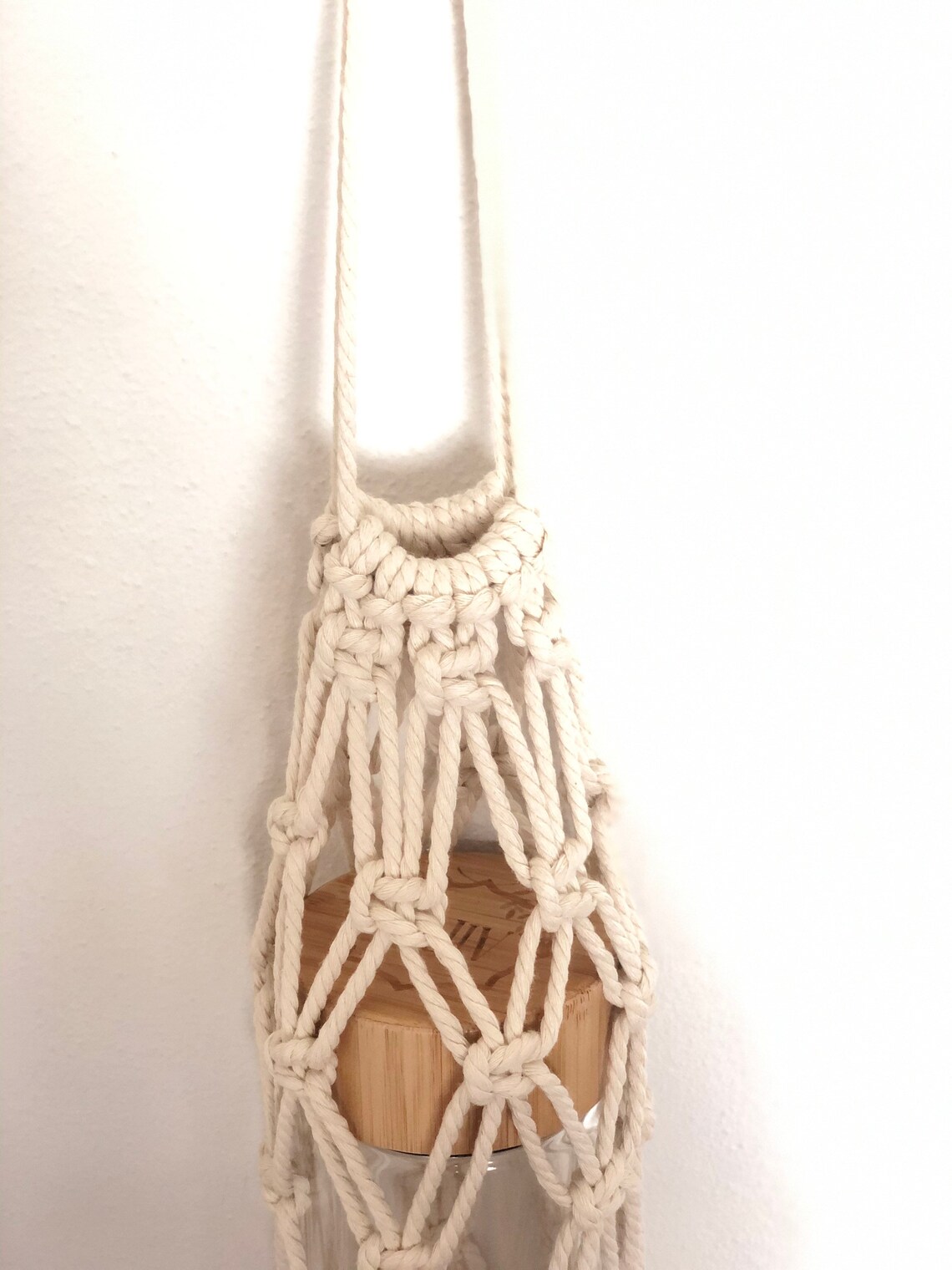 Macrame Bottle Carrier Macrame Wine Tote Macrame Bag Etsy