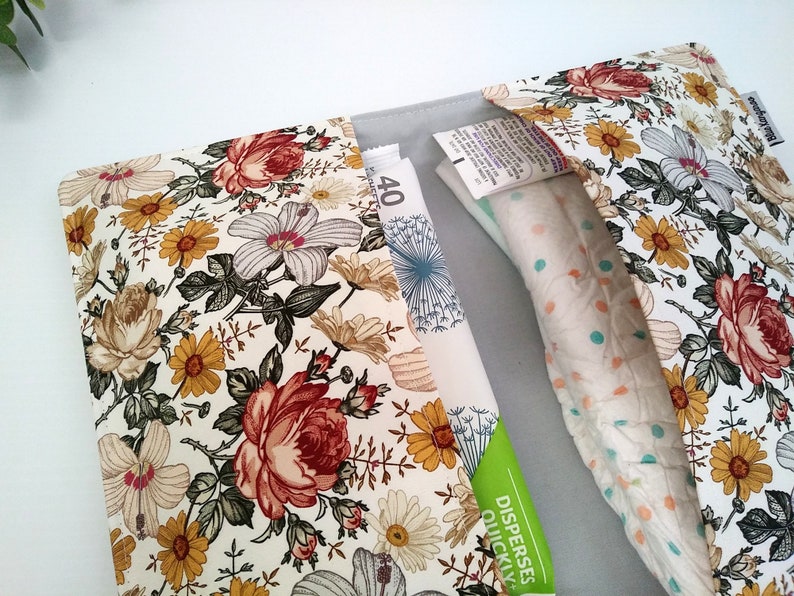 Floral Nappy Wallet Travel Nappy Clutch Diaper wallet Baby Etsy