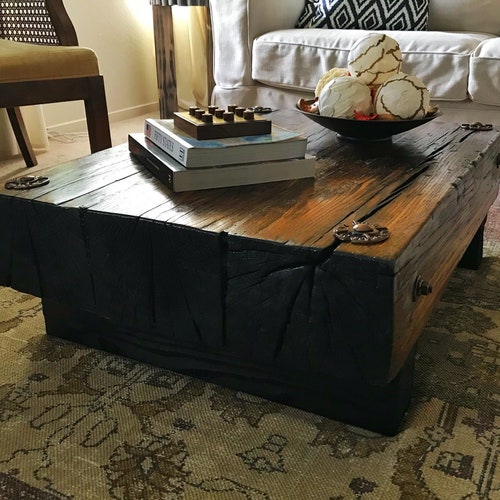 Barnwood Square Coffee Table Etsy Canada
