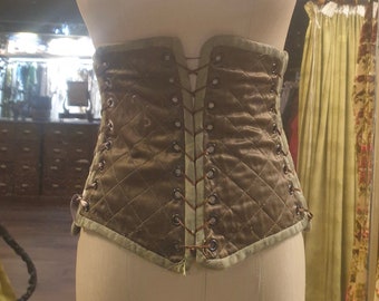 Green Adjustable  Panel Corset