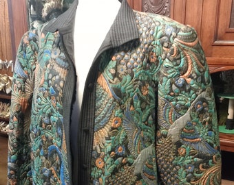 Hand-Woven Silk Patterned Jacket