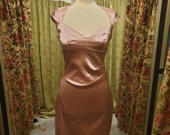 karen millen satin pencil dress KAREN MILLEN Satin Pencil Dress