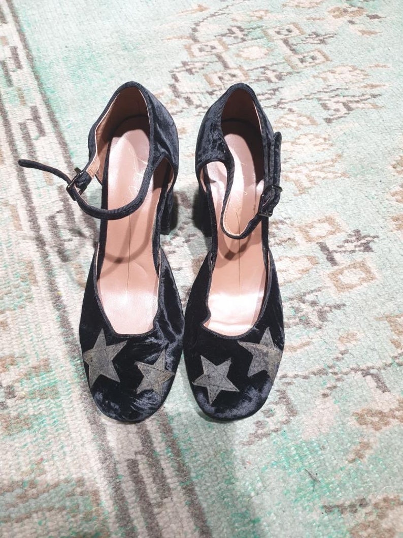 Black Velvet Star Heels image 2