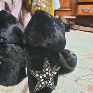 Black Velvet Star Heels image 3