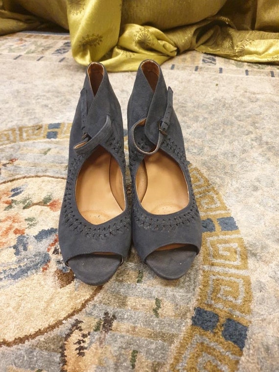 Clarks blue heels hot sale