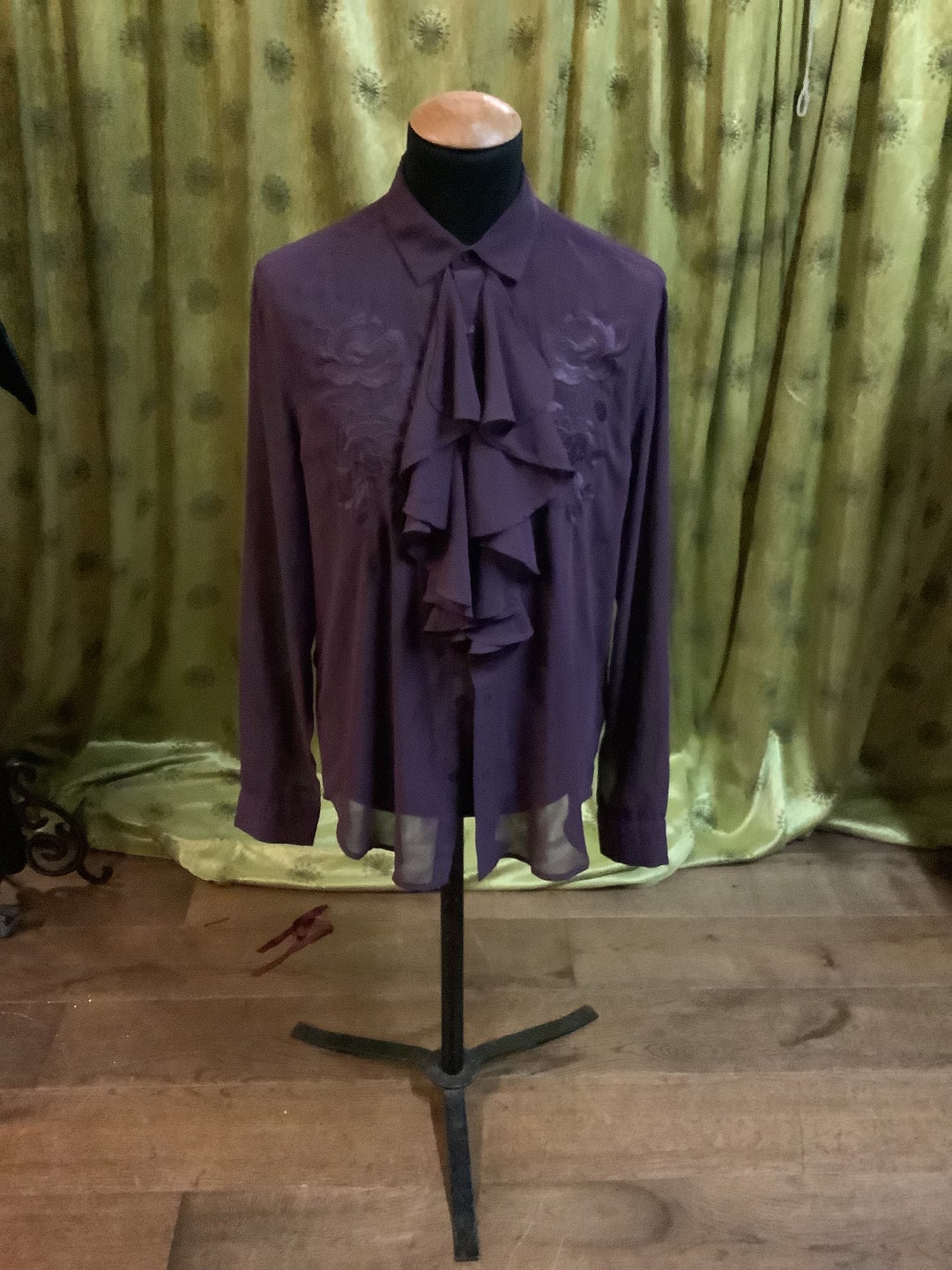 Pruple Ruffland Purple Ruffled Shirt Great for Costumes - Etsy