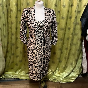 Leopard two piece dress and blazer