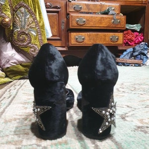 Black Velvet Star Heels image 4