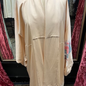 light pink silk kimono with pattern