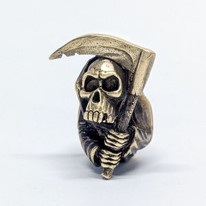 grim Reaper skull beads brass bead lanyard bead  paracord beads   keychain lanyard  accessories keychain   lanyard keychain  beaded fish