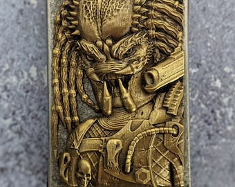 brass emblem for lighter, matchbox, cigarette case, predator