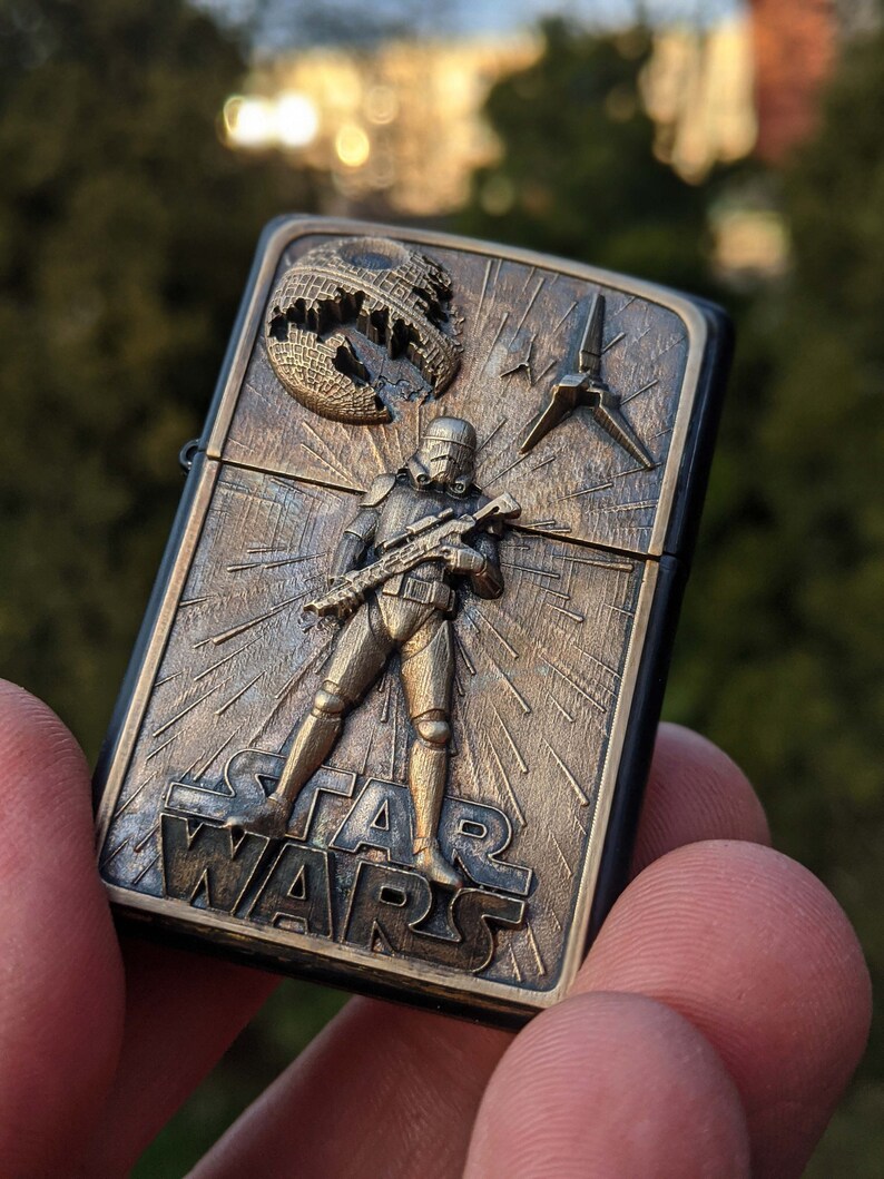 Zippo Lighter Star Wars brass Storm trooper collectible Etsy