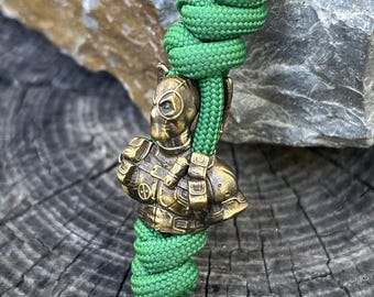 keychain paracord keychain  bronze beads lanyard paracord beads keychain lanyard accessories gothic style