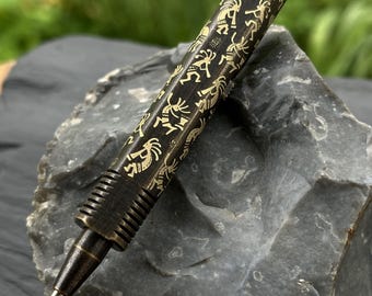 Ballpoint Pen with Original Ornament Ballpoint Pen Brass Father's Day Retro Pen Steampunk Pen in Rustic Style