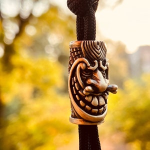 Tiki-Perlen Messingperle Schlüsselbandperle Paracord-Perlen Schlüsselanhänger Schlüsselband Zubehör Schlüsselanhänger Schlüsselband Schlüsselanhänger Perlen