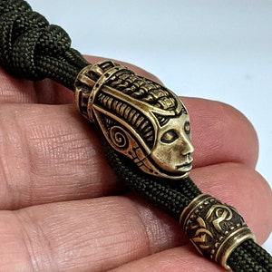 skull beads brass bead lanyard bead  paracord beads   keychain lanyard  accessories keychain   giger