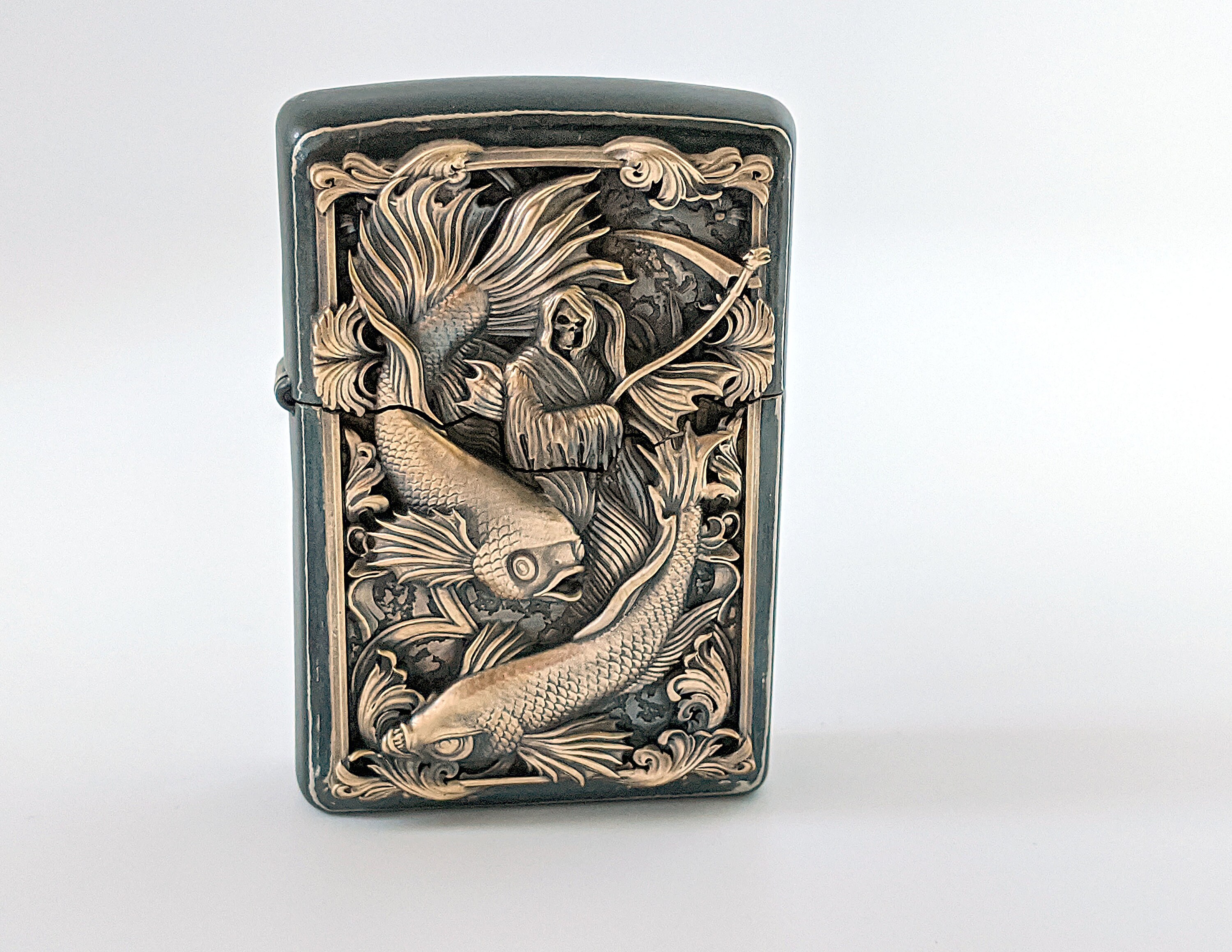 Zippo lighter zodiac sign Pisces brass collectible lighter Etsy