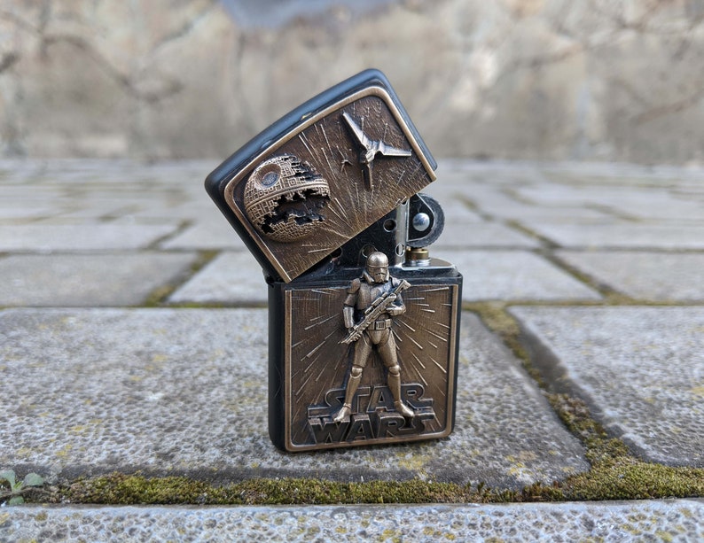 Zippo Lighter Star Wars brass Storm trooper collectible Etsy