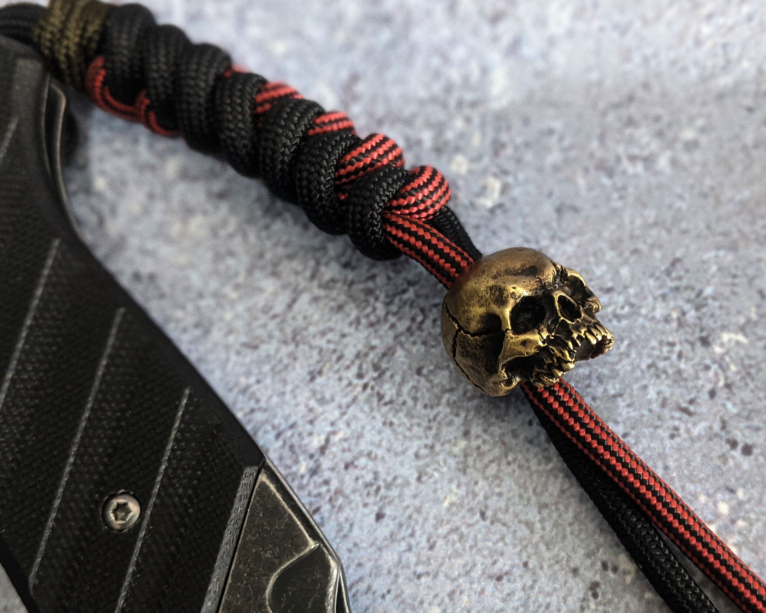playge skull bead 検)EDC ナイフランヤードビーズ