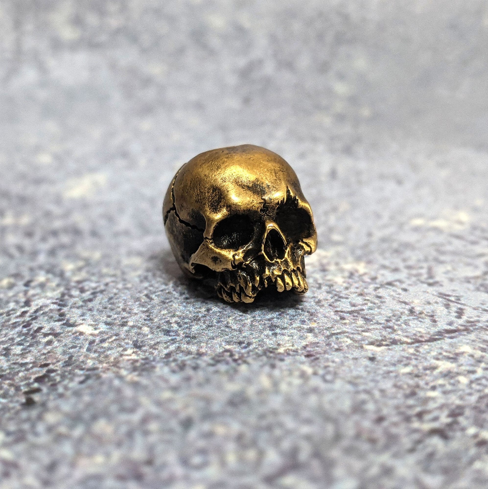 Unique Brass Skull Lanyard Bead - Upgrade Your Keychain Game Unique Brass Skull Lanyard Bead - Upgrade Your Keychain Game