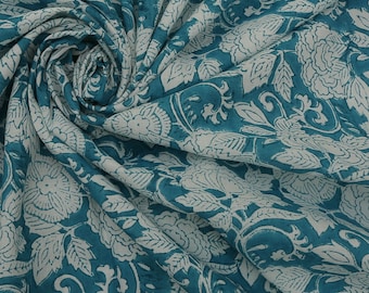 Oxford Blue Hand Block Print Fabric of India, Gray Cotton Fabric by yard, Block Print Fabric, India Fabric, Cotton Fabric, Fabric by yard